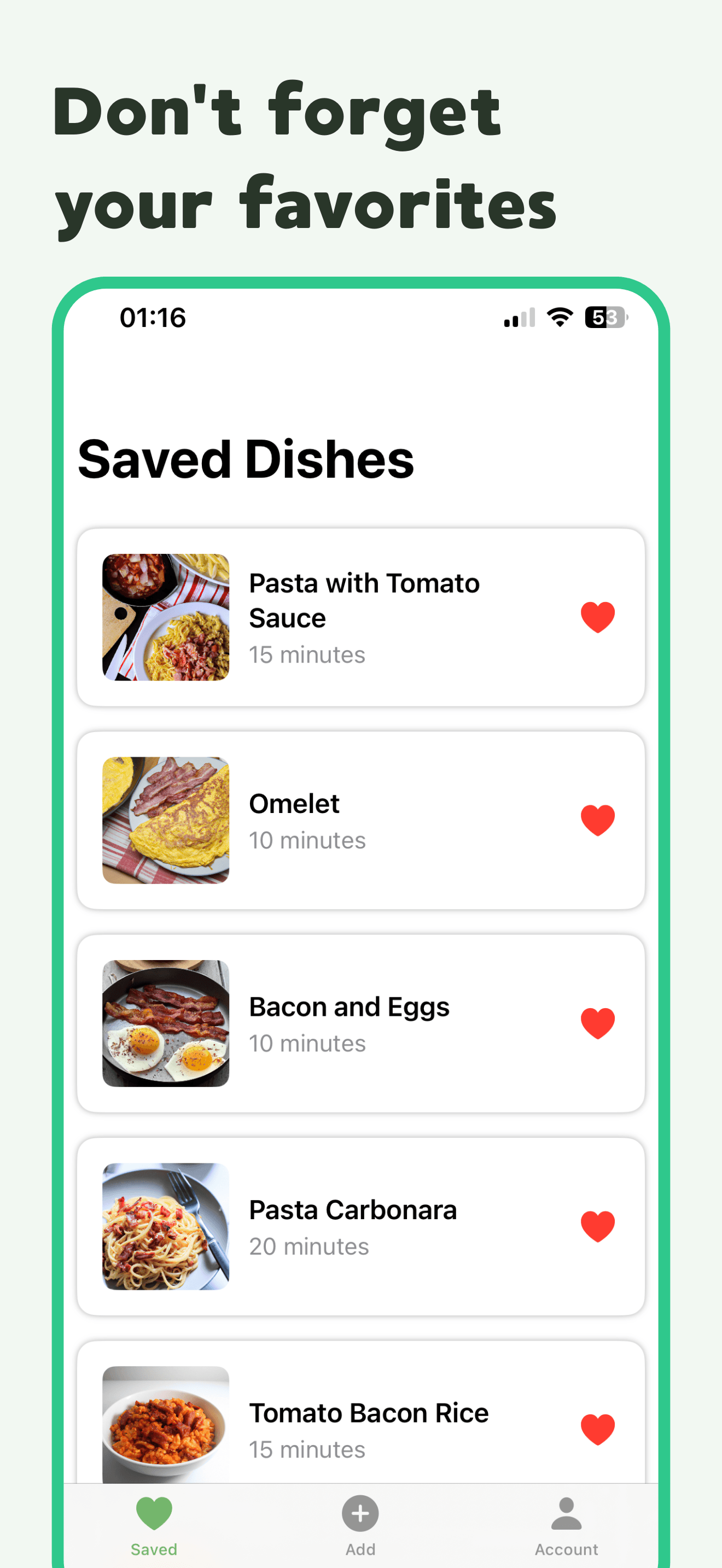 Don't forget your favorites